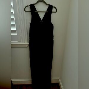 Athleta Black Sheath Maxi Dress V-Neck Sleeveless